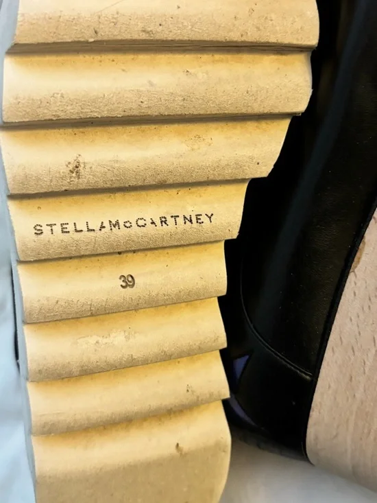 Stella McCartney Eylse Women's Black Platform Lace-Up Shoes with Blue Stars - Picture 3 of 5